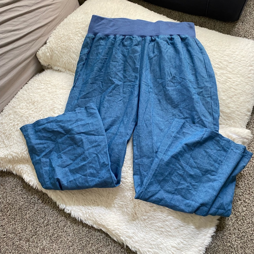 Flowey denim goucho pant